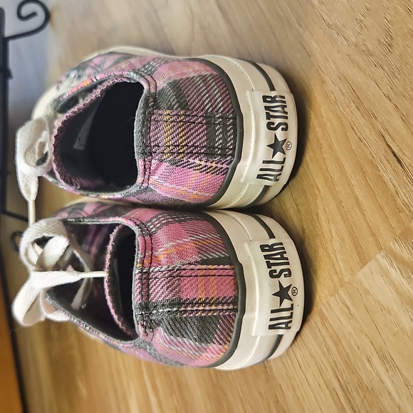 Converse Pink & Gray Plaid Low "Chucks" Size M5/W7 - Picture 3 of 7